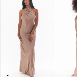 Jasmine Halter in Dune Lux Satin